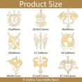 thumbnail image 2 of 9pcs 1.6x1.6 Inch Sword Shield Stickers Western Dragon Stickers Self Adhesive Gold Metal Stickers Dragon Sword Metal Stickers for Scrapbooks DIY Crafts Phone Decoration, 2 of 9