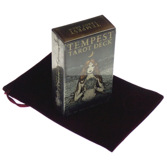 Tempest Tarot Deck Set: 78-Card Tarot Deck with Nautical Themes , Oceanic Archetypes, Mythic Creatures  With Black Velour Storage Bag