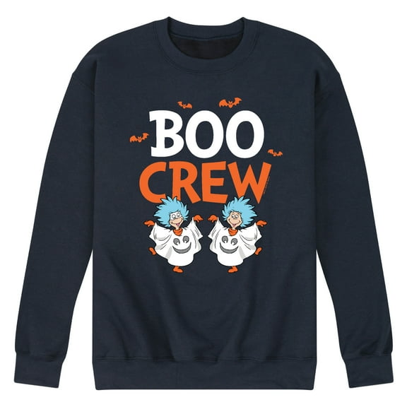 Dr. Seuss - Boo Crew Thing 1 and Thing 2 - Men's Crew Neck Fleece Pullover