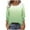 Green, variant on Kukoosong Women's 3/4 Sleeve T-shirts Fashion Crewneck Button-down Shirt Loose Comfy Trendy Pullover Tops