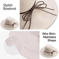 thumbnail image 4 of Womens Foldable Shapeable Brim Sun Hat UPF 50+ Cotton Wide Brim Beach Adjustable Chin Strap Hat Sun Protection Cap, 4 of 5