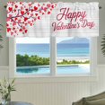 thumbnail image 3 of Happy Valentine's Day Farmhouse Short Window Curtain Valances, Romantic Red Love Heart Branches Rod Pocket Kitchen Valances for Living Room Bedroom Bathroom Cafe 42" x 18", 3 of 8