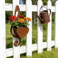 thumbnail image 4 of Metal Hanging Flower Pot for Outdoor Garden Wall, Heart Shaped Planter with Iron Bracket for Patio Balcony Yard Decor, 4 of 7
