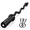 black, variant on Olympic EZ Curl Barbell Bar, 47" EZ Curl Bar for Weight Lifting, Biceps, triceps, Back/Leg Muscle Group exercise,Chrome Curling Bar for 2 Inch Weight Plates,with 2 Spring Collars