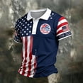thumbnail image 2 of Homeyce 250 Years Of Freedom Shirt for Men Short Sleeve American Flag Polo Shirts 4th Of July Independence Day Polo Shirt Button Down Us 250th Anniversary Patriotic Golf Shirts,Blue L, 2 of 3
