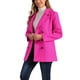 thumbnail image 4 of Abrigo de mujer INSPIRE CHIC, abrigo de doble botonadura con solapa, abrigo de invierno hasta el muslo, talla XL, color rosa intenso, 4 of 6