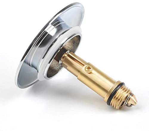 Bathroom Sink Drain Stopper 66mm Brass Polished Chrome Pop Up Click Clack Plug 