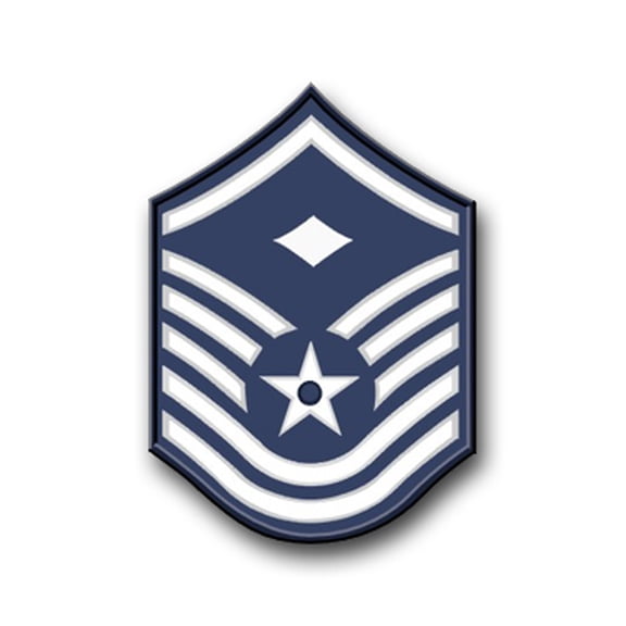 3.8 Inch Air Force Master Sergeant Vinyl Transfer Decal