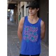 thumbnail image 2 of Vibing Smiley Face Graphic Tee Tank Top Men's, 2 of 3