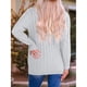thumbnail image 4 of Suéter de Punto de Larga para Mujer, Otoño 2025, Cárdigan Abierto con Botones, Prenda Exterior Holgada Gris S, 4 of 8