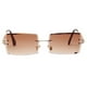thumbnail image 2 of de sol sin montura para mujer , lentes tintadas para fiesta, café Hugo Gafas de sol rectangulares para mujer, 2 of 8
