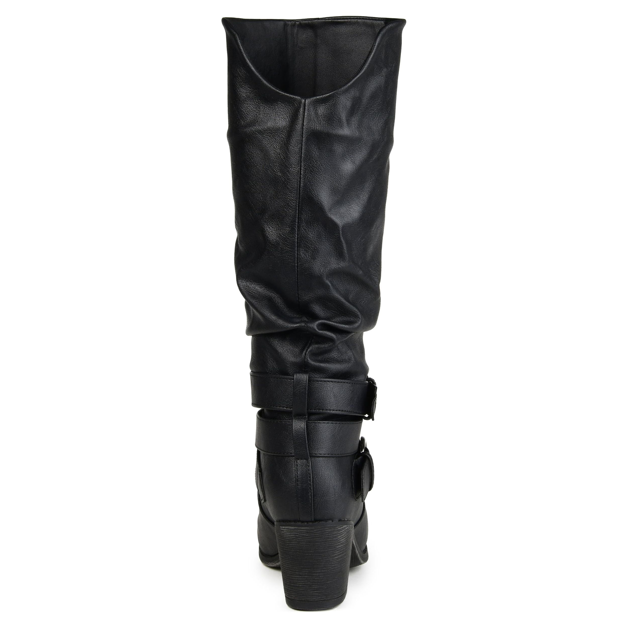 Brinley Co. Women's Extra Wide Calf Knee High Faux Leather Riding