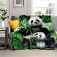 thumbnail image 1 of Manta de franela con dibujos de Panda Kawaii para niños, ropa de cama de viaje, sofá, regalo, supersuave, 1 of 4