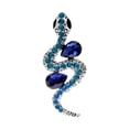 thumbnail image 1 of wnpxqnt Vintage Retro Snake Animal Brooch Pin Crystal Rhinestone Gift❤ Snake Brooch H1Q5, 1 of 1