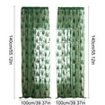 thumbnail image 3 of Fmbmuo Reindeer Sheer Curtains Fade Proof Green Light Filtering Decorations， Rod Pocket Traditional 2 pcs Stain Resistant Window Curtains， Bedroom/Living Room,55 Inch, 3 of 5
