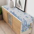 thumbnail image 4 of Easter Table Runner - 72 Inch Long, Kitchen Dining Table Runner Dresser Scarves, Spring Blue Gnomes Rabbit Eggs Floral Buffalo Plaid Farmhouse Decor for Coffee Tables Wedding Party Banquet, 4 of 8
