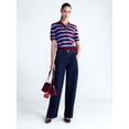 thumbnail image 3 of Free Assembly Women's and Women's Plus Side Panel Barrel Jeans, 30" Inseam, Sizes 0-28W, 3 of 6