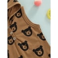 thumbnail image 6 of Franhais Baby Hooded Romper, Sleeveless Cartoon Bear Printed One Piece Jumpsuit for Baby Boys Girls, 6 of 8