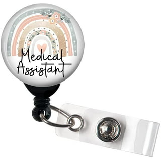 MA CMA Badge Reel for Medical Assistant & Certified Medical Assistant;  Nurse, Nurses, Nursing Assistant ID Lanyard Retractable Holder Medical