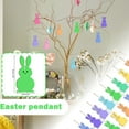 thumbnail image 5 of 20Pieces Easter Peeps Bunny Wood Ornaments Kit, 10 Color Easter Bunny Wooden Slices Ornaments Decorations With Hanging Ribbon For Easter Gift Party Decoration2D, 5 of 5
