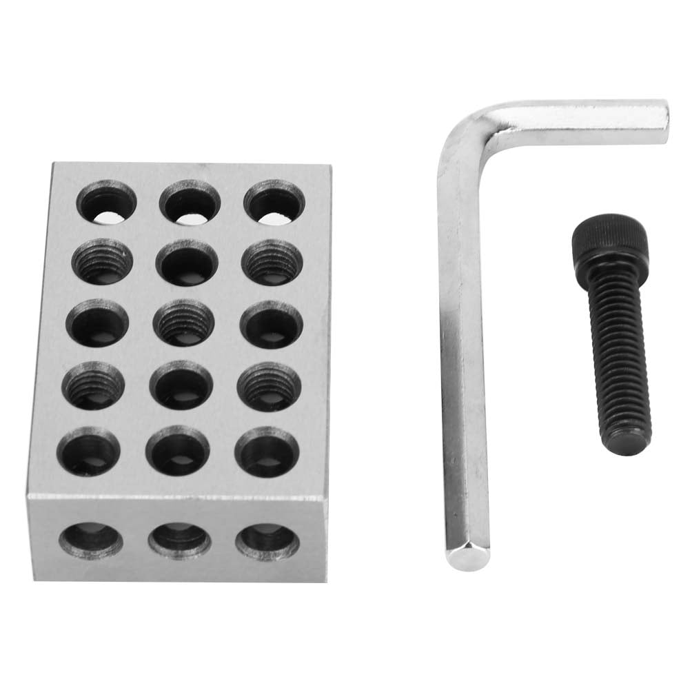 1-2-3 Block Precision Gauge Blocks Matched Milling Machinist 23 Holes with Screws Wrench Case JingYi Gauge Blocks 1-2-3 Block Precision Gauge Blocks Matched Milling Machinist 23 Holes with Screws Wrench Case JingYi Gauge Blocks