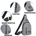 thumbnail image 4 of Xfvqtps Mens Chest Bag Adjustable Shoulder Strap Large Capacity Multi Compartment Multi-Purpose Fashion Lightweight Portable Commuting Oxford Cloth Crossbody Bag Gray, 4 of 8