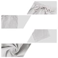 thumbnail image 5 of Mens Casual Pants Drawstring Elastic Waist Lightweight Linen Pants Loose Fit Straight Legs Beach Trousers Light Gray M, 5 of 9
