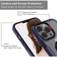 thumbnail image 2 of Compatible with iPhone 13 Pro Case, Carbon Fiber Design Clear Crystal Anti-Scratch Case with 360 Degree Rotation Ring Kickstand(Work with Magnetic Car Mount) for iPhone 13 Pro 6.1 inch, Blue, 2 of 12