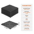 thumbnail image 3 of VEVOR Modular Interlocking Cushion, 12 Pack 12" x 12" Splicing Drainage Mats, Soft PVC Interlocking Drainage Floor Tiles, Non-Slip Drainage Holes for Bathroom, Kitchen, Pool, Wet Areas, Blac, 3 of 10
