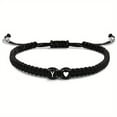 thumbnail image 1 of Heart Initial Bracelets 26 Letters Initial Bracelet A-Z Braided Bracel, 1 of 9