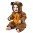 thumbnail image 6 of EnJoCho Toddler Kids Cartoon Clothes Baby Boys Girls Long Sleeve Cute Cartoon Bear Ears Hooded Romper Jumpsuit Soft Warm Winter Outfits Fashion Home Outing Playwear, 6 of 6