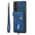 thumbnail image 5 of Nalacover for Samsung S21 Plus, Slim Case Wallet with Credit Card Holder, Back Flip Premium Leather Magnetic Clasp Kickstand Wirst Hand Strap Shockproof Cover for Samsung Galaxy S21 Plus,blue, 5 of 7