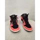 thumbnail image 1 of Ni - ke Air Jordan 1 Mid Men Sneaker 8 Black Infrared Colorblock Leather Basketball Shoe, 1 of 5