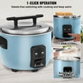 thumbnail image 5 of KFFKFF Large Capacity Rice Cooker, 60-Cup, 13.74 Qt / 13 Liter, Includes Nonstick Inner Pot, Quick Cooking & 24-Hr Warmth Retention, Comes with Rice Cup & Paddle, Ideal for Restaurants, 5 of 9
