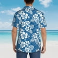 thumbnail image 4 of Fuzoiu Leaves And Flowers Print Hawaiian Shirt for Men, Summer Beach Casual Short Sleeve Button Down Shirts, Men’s Beach Summer Shirts with Pocket,Small, 4 of 7