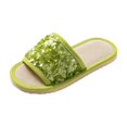 thumbnail image 2 of Willtoo Women Open Toe Flat Slides Sparkly Sequin Slip-On Sandals Non-Slip House Footwear Casual Summer Indoor Outdoor, 2 of 4