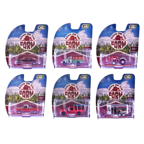 "Down on the Farm" Series 11 Set of 6 pieces 1/64 Diecast Models by Greenlight