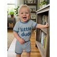 thumbnail image 6 of Loicainy Infant Baby Boys Summer Outfits 3 6 9 12 18 Month Short Sleeve Letter Embroidery Romper with Shorts 2Pcs Clothes Set, 6 of 9