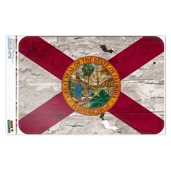 Rustic Florida State Flag Distressed USA Home Business Office Sign