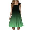 thumbnail image 2 of Abomasnow Women's Casual Sleeveless Crew Neck Tank Dress Tiered Flowy Loose Maxi Long Dress Gradient Color Dresses Vacation Holiday Beach Sundresses, 2 of 6