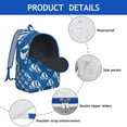 thumbnail image 2 of Helm Rudder Mast Sail Coast Travel Backpack – Lightweight Canvas Bookbag with Nautical Marine Pattern, Comfortable Carrying, Anti-theft Features for Students, Travelers, and Beach Trips, 2 of 5
