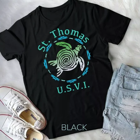 St. Thomas USVI T-Shirt Vintage Tribal Turtle Gift Unisex T-shirt