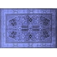 thumbnail image 1 of Ahgly Company Machine Washable Indoor Rectangle Oriental Blue Traditional Area Rugs, 6' x 9', 1 of 4