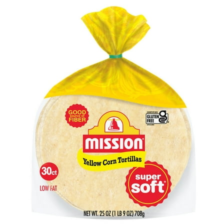 Mission Super Soft Yellow Corn Tortillas, 30 Count