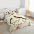 thumbnail image 3 of Homewish Rustic Birds Full Size Comforter Sets,Country Floral Bedding Comforter Set,Pink Cherry Blossom Bedding Sets For Girls Teens,Microfiber Bedroom Decor Reversible,3-Piece, 3 of 8