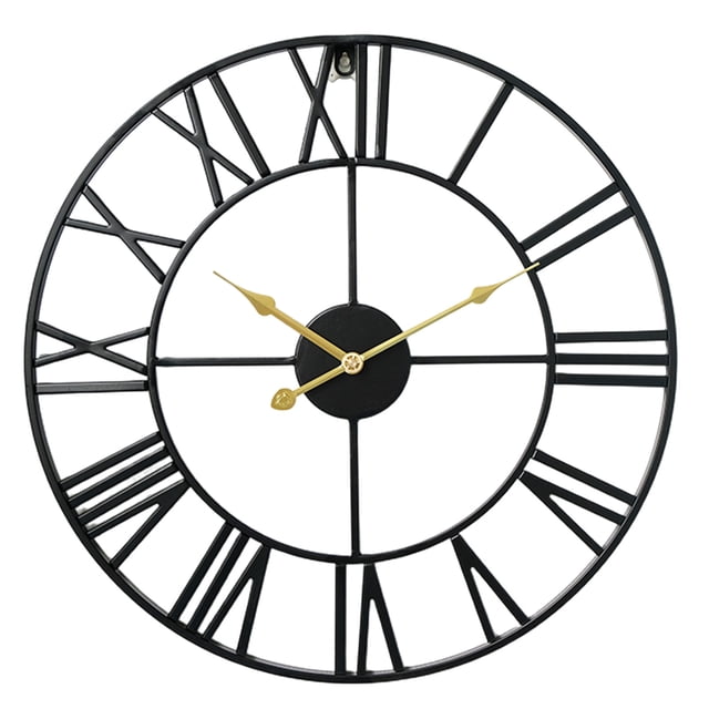 Amdohai Montre Bloc de Style Européen Simple Salon Rétro Or Noir