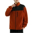 thumbnail image 2 of LOVZFMLL Jackets for Men's Fall And Winter Color Blocked Fleece Jacket Casual Cardigan Jacket, 2 of 9