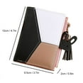 thumbnail image 2 of Women Short Wallet PU Leather Splicing Zipper Tassel Card Holder Coin Purse Trendy Fashion Wallet, 2 of 5