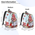 thumbnail image 2 of Honeii Funny Christmas Gnome Print Canvas Backpack for School & Outdoor,Laptop Excursion Backpack,Notebook School Bookbag For Men Women,for Work, Travel, and Everyday Use-Small, 2 of 5