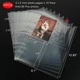 thumbnail image 4 of FFIY Photo Pages Photo Album Double Side Refill Pages Double Side Photo Pages Ticket Collect Pages 3-Ring Binder Photo Pockets for Photo Ticket Cards Storage, 4 of 6